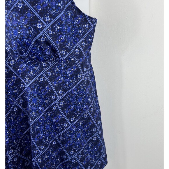 Swimsuits For All Women's Size 22 Blue Floral Tankini Top Only Empire Padded - Picture 3 of 9